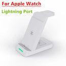 3 In 1 Wireless Charger Stand For iPhone 14 13 12 11 X Samsung S22 S21 Fast Charging Station Dock For Galaxy/Apple Watch AirPods