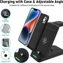 3 In 1 Wireless Charger Stand For iPhone 14 13 12 11 X Samsung S22 S21 Fast Charging Station Dock For Galaxy/Apple Watch AirPods